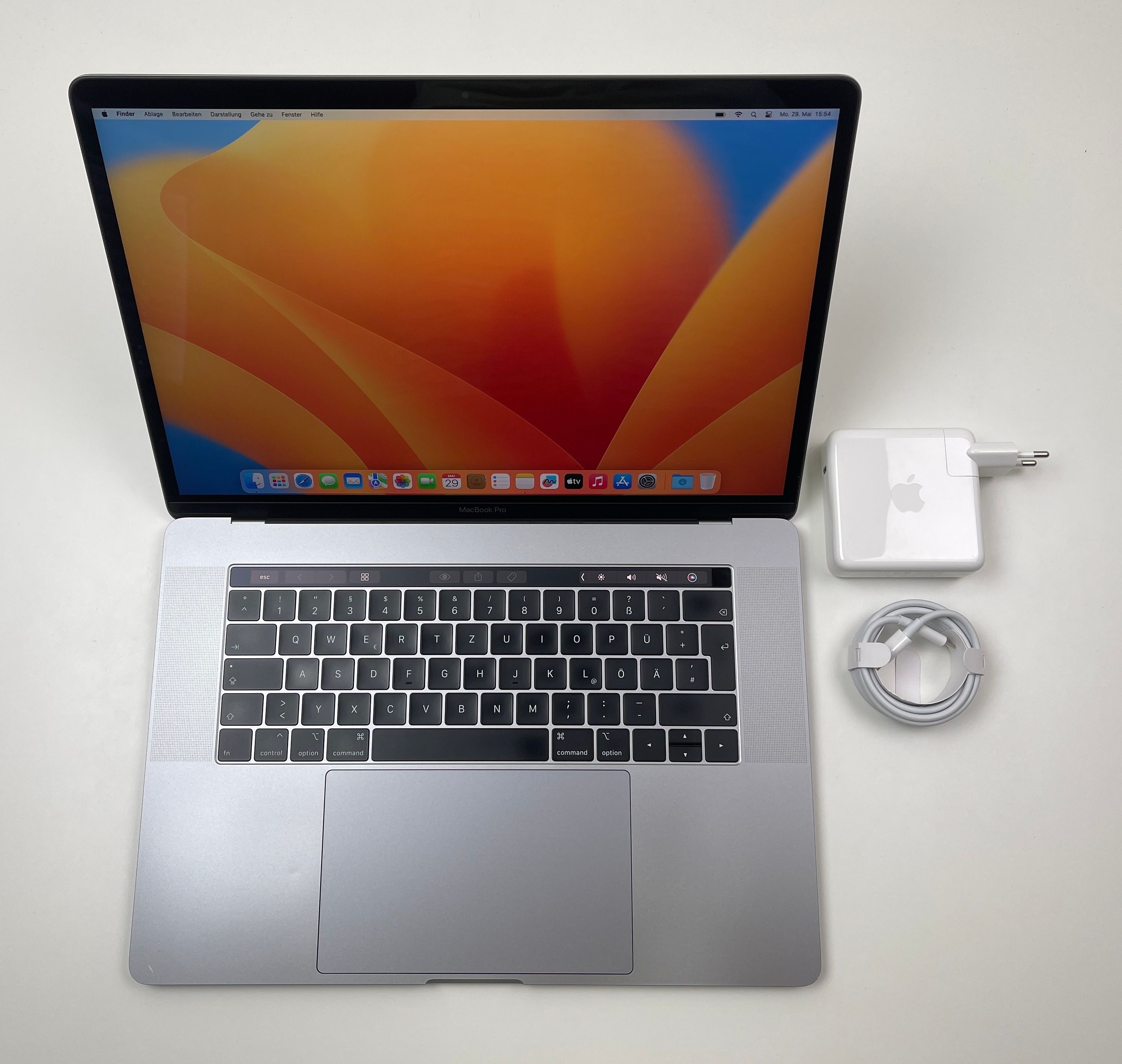 Apple MacBook Pro Retina TouchBar 15,4“ 8-Core i9 2,3 Ghz 512 GB SSD 16 GB Ram SPACE GREY 2019