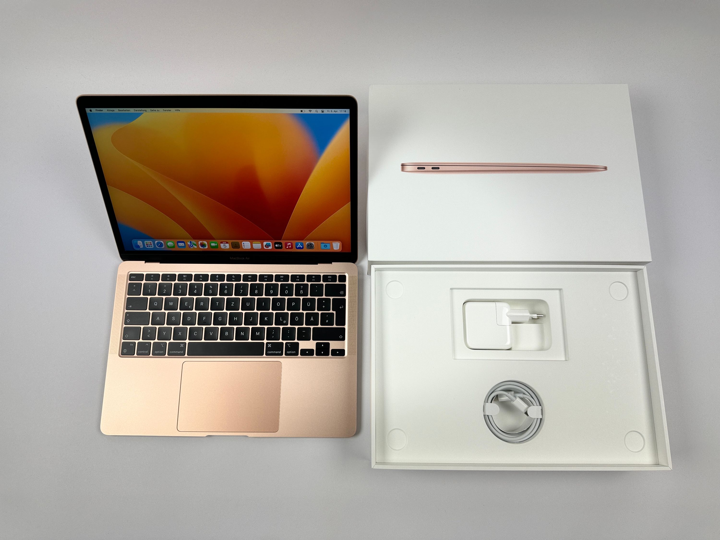 Apple MacBook Air 13,3“ M1 8C CPU 8C GPU 512 GB SSD 8 GB Ram 2020 Gold